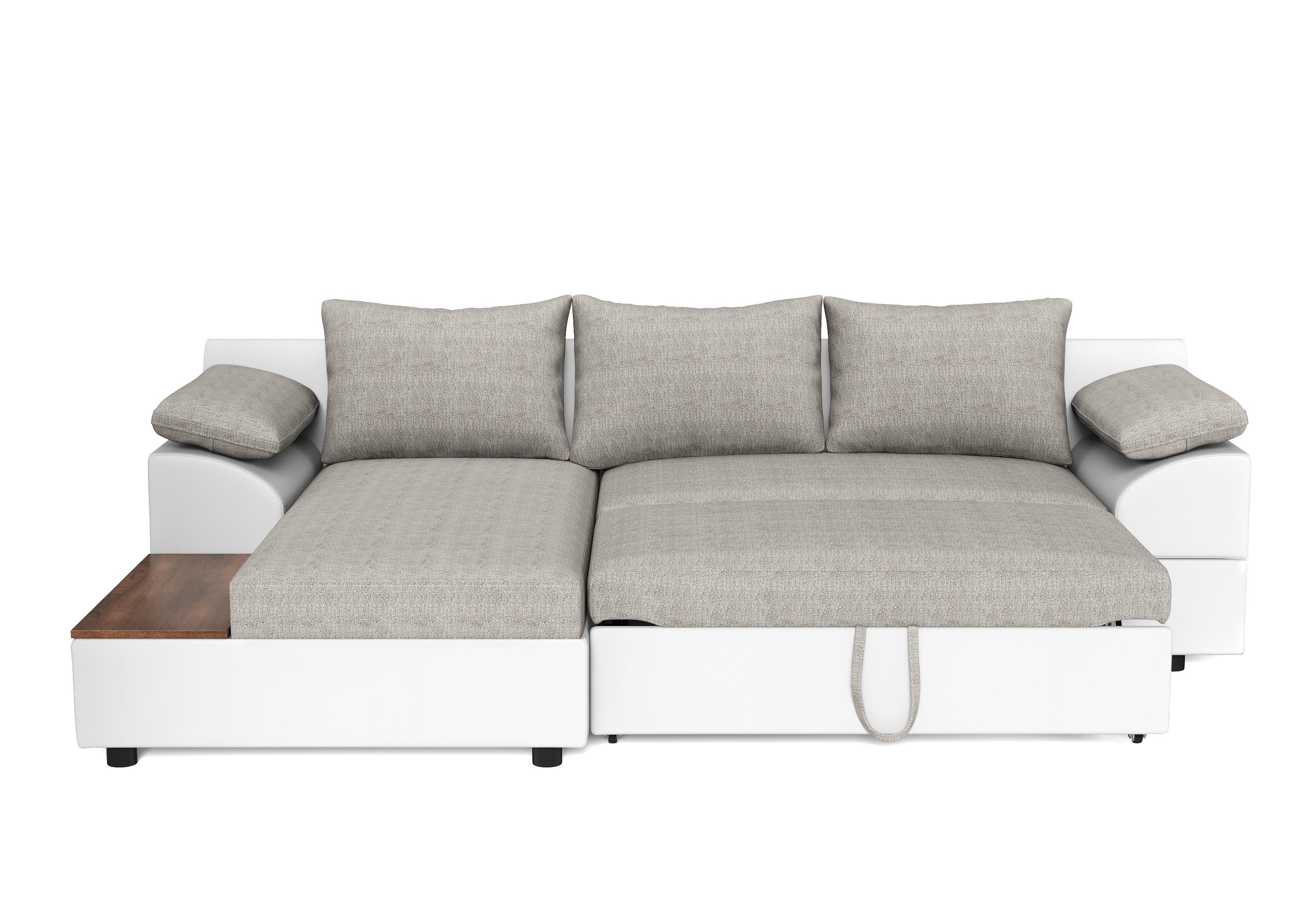Ecksofa mit Schlaffunktion NALA links weiss