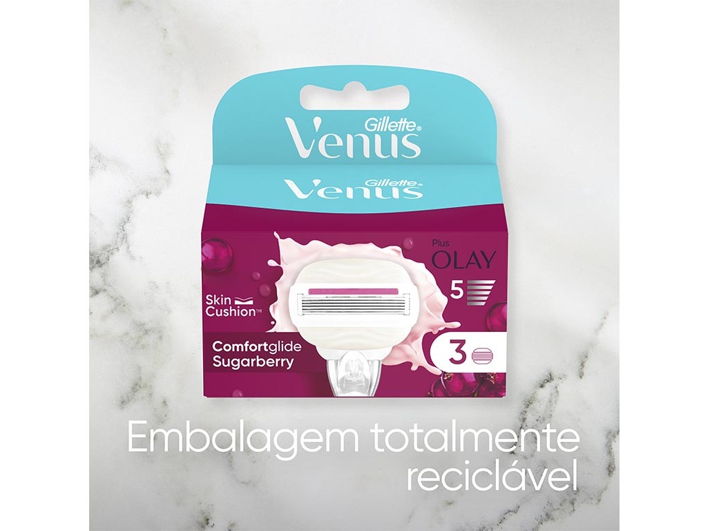 RECARGA DE LÂMINAS COMFORTGLIDE SUGARBERRY VENUS 3 UN