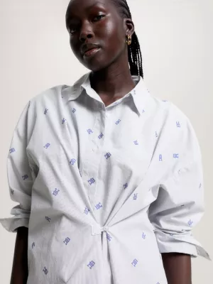 Vestido camisa oversized listrado Ithaca