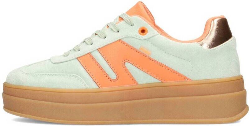 POSH by Poelman NOË Dames Sneakers Groen Met Combinatie