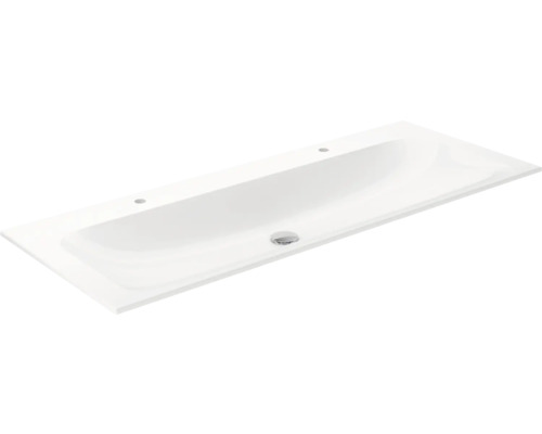 KEUCO Dubbele wastafel X-Line 120,8 x 49,4 cm wit glanzend 33180311202