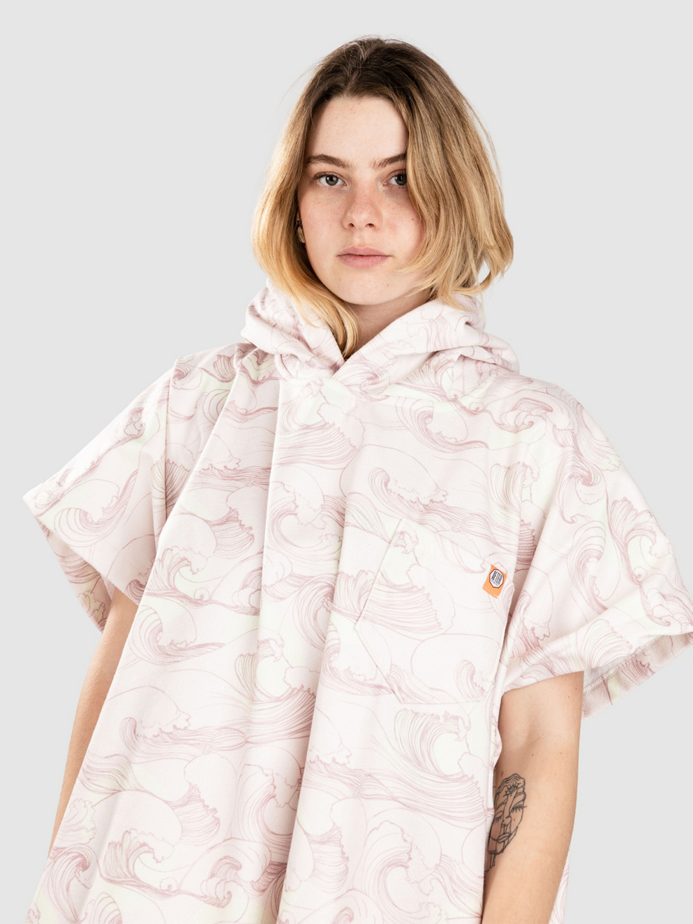 After Japan Waves Surf Poncho soft pink