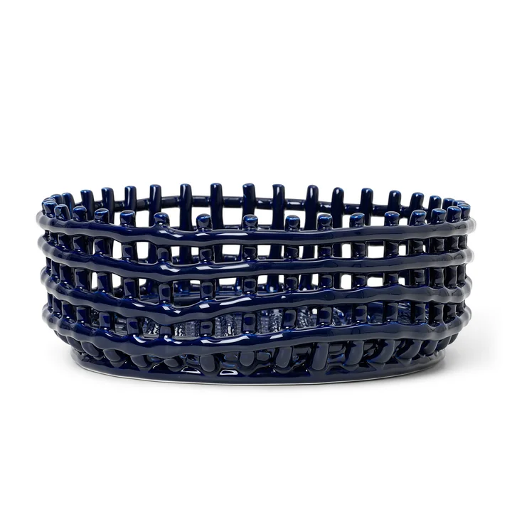 Ferm Living - Keramik Centerpiece Schale, blau