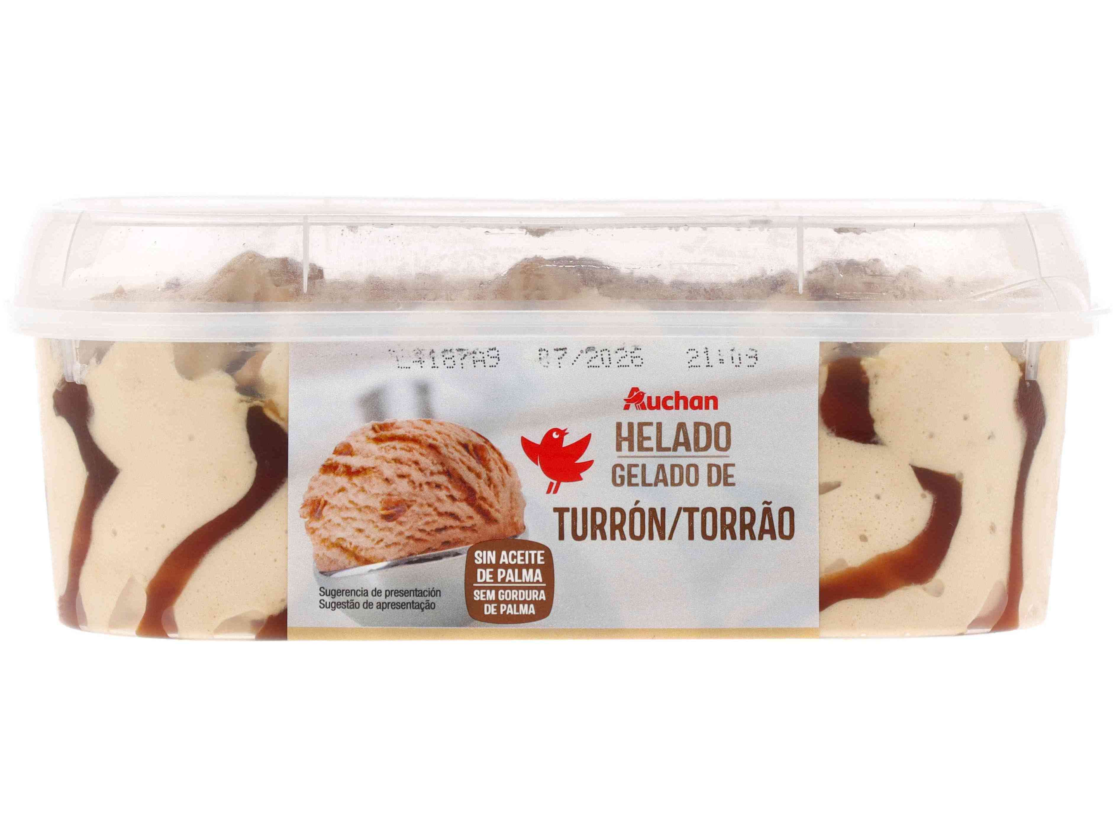 GELADO AUCHAN DE TORRÃO 900ML