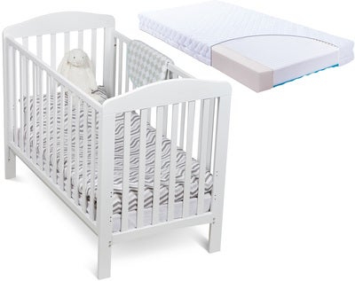 JLY ELLA Dream Lux Sprinkelseng Med Madrass, Hvit