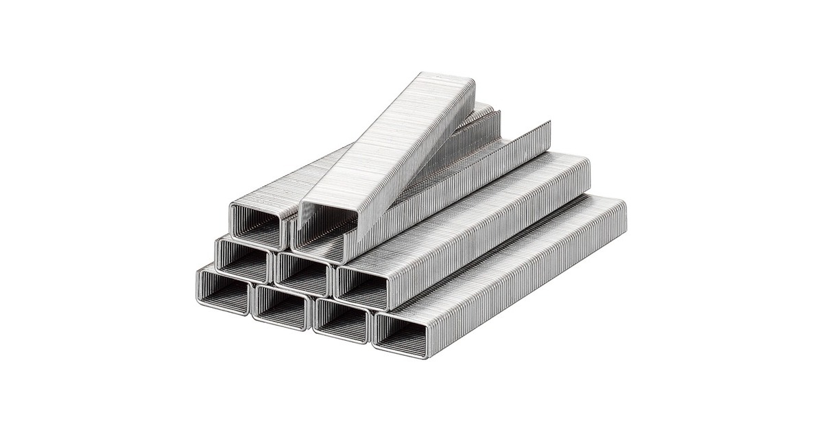 KWBNieten, 12,3mm breed, Platte Draad, Staal  (1400 stuks, 6mm)