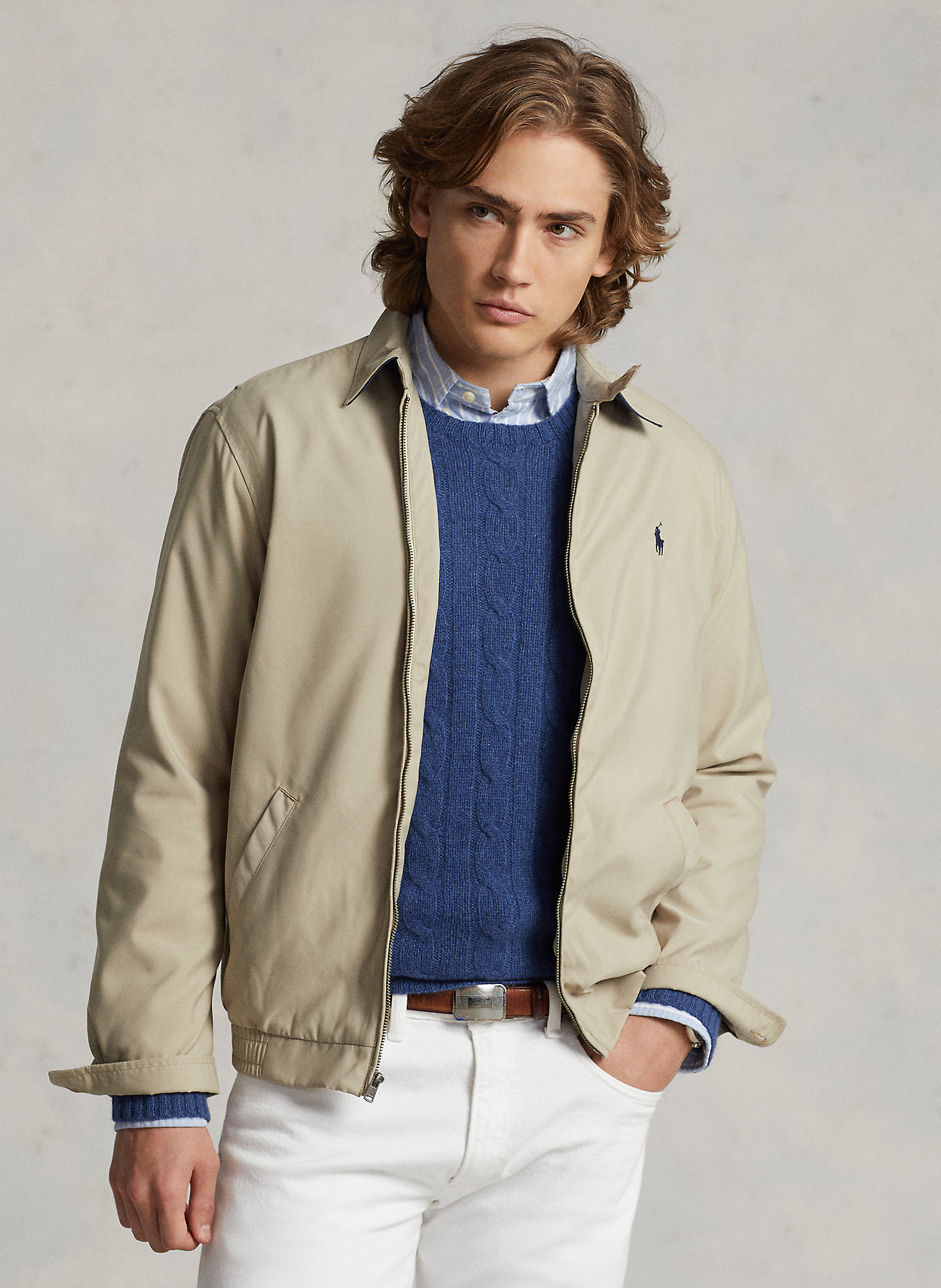 Veste col classique ample | Beige