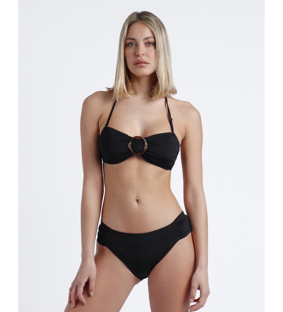 Biquíni Admas Bandeau Shell preto