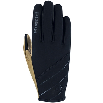 Roeckl Lesja Jr. Fingerhandschuhe Black/Tobacco Brown Kinder