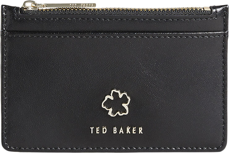 Ted Baker JORJIO Flower Eyelet Zip Card Holde Black