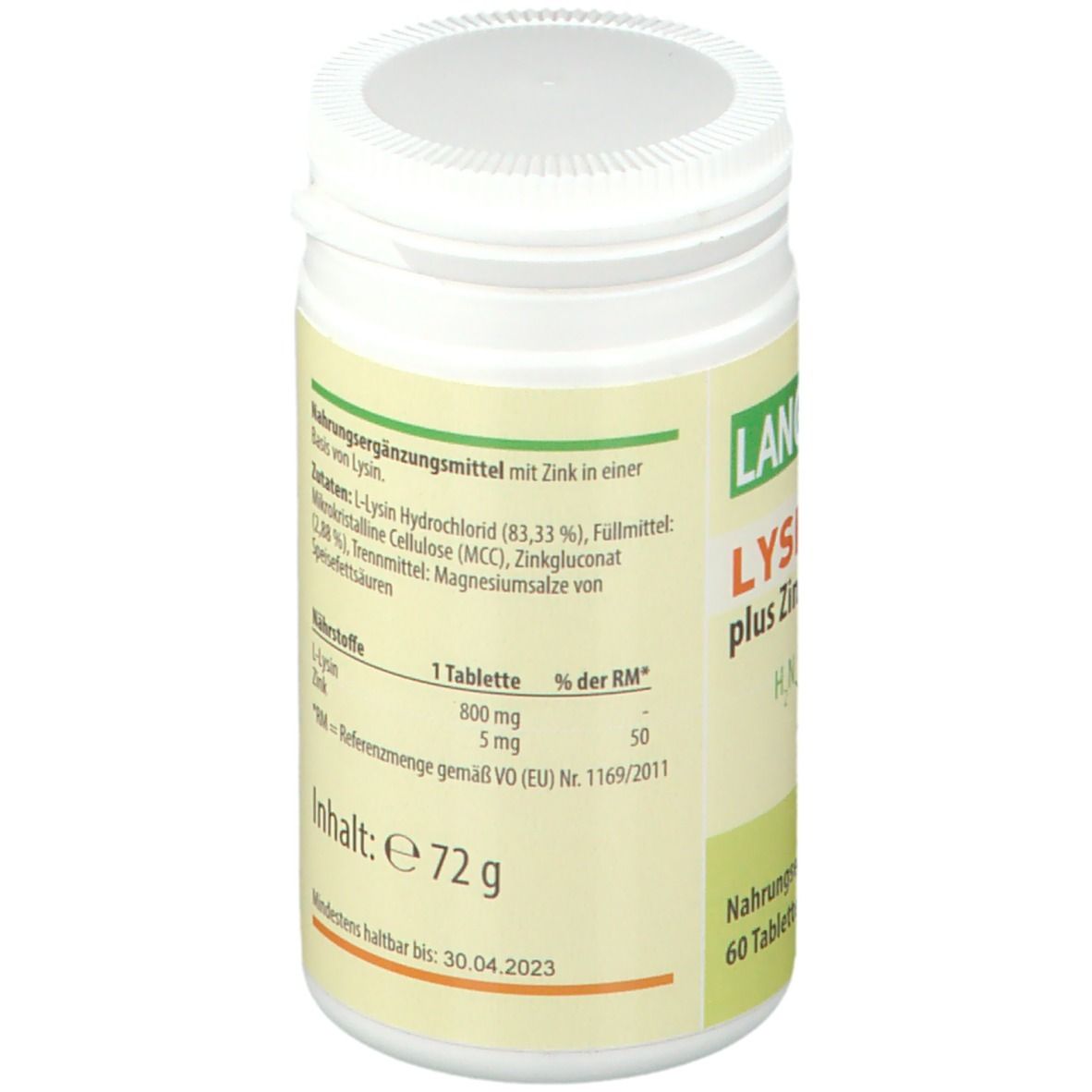LANGER-vital LYSIN 800 mg plus Zink