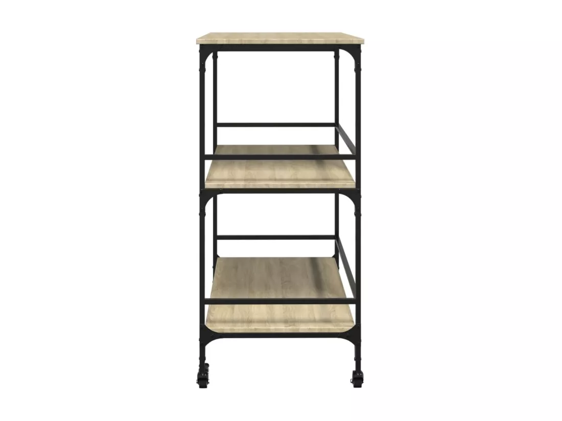 Chariot cuisine chêne sonoma 100,5x50x105 cm bois d'ingénierie