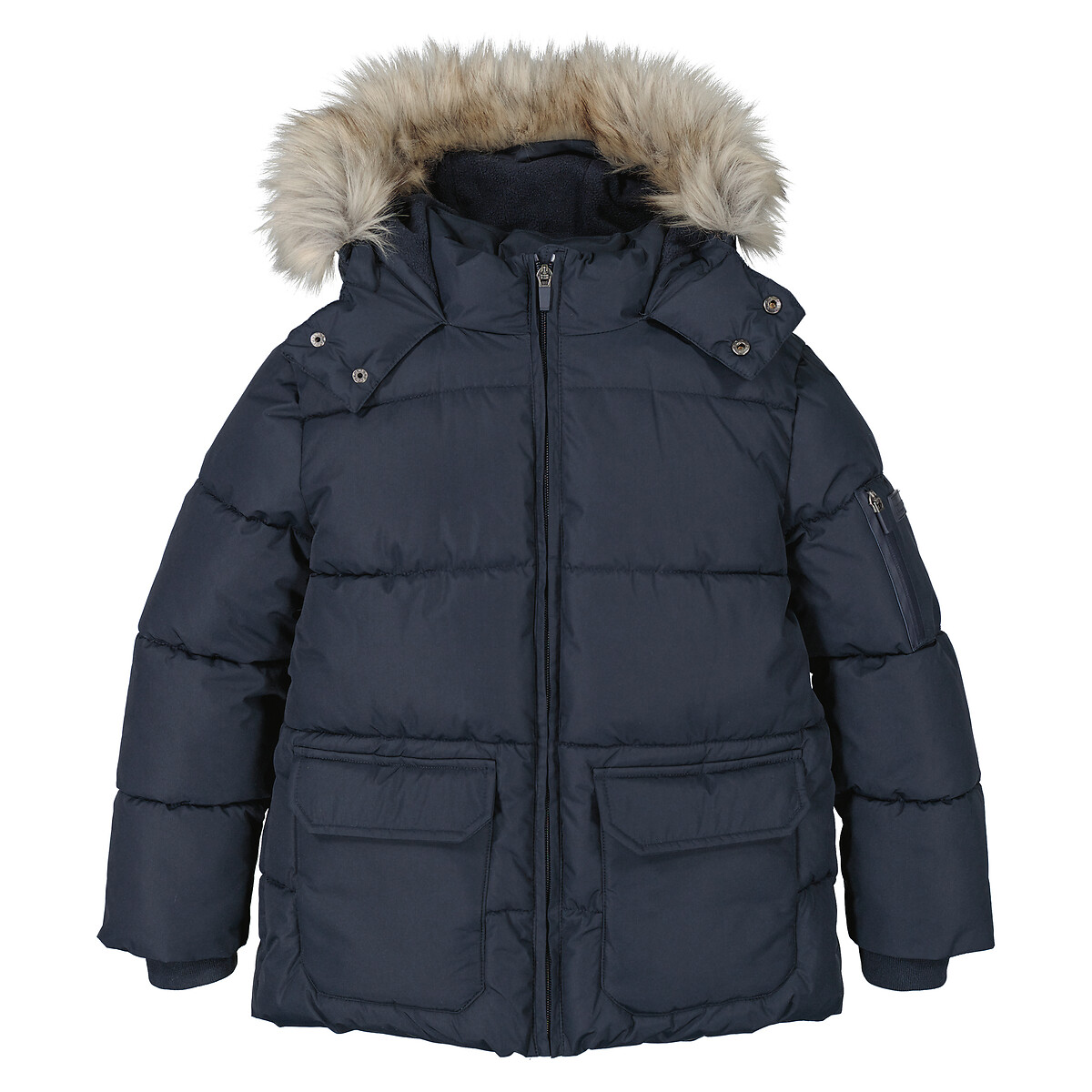 COLEÇÕES LA REDOUTE<br>Jaqueta de plumas quente com capuz, comprimento médio