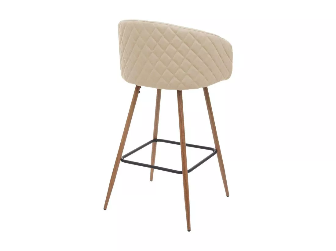Lot de 2 tabourets tissu crème 54 x 50 x 100 cm TDB04069