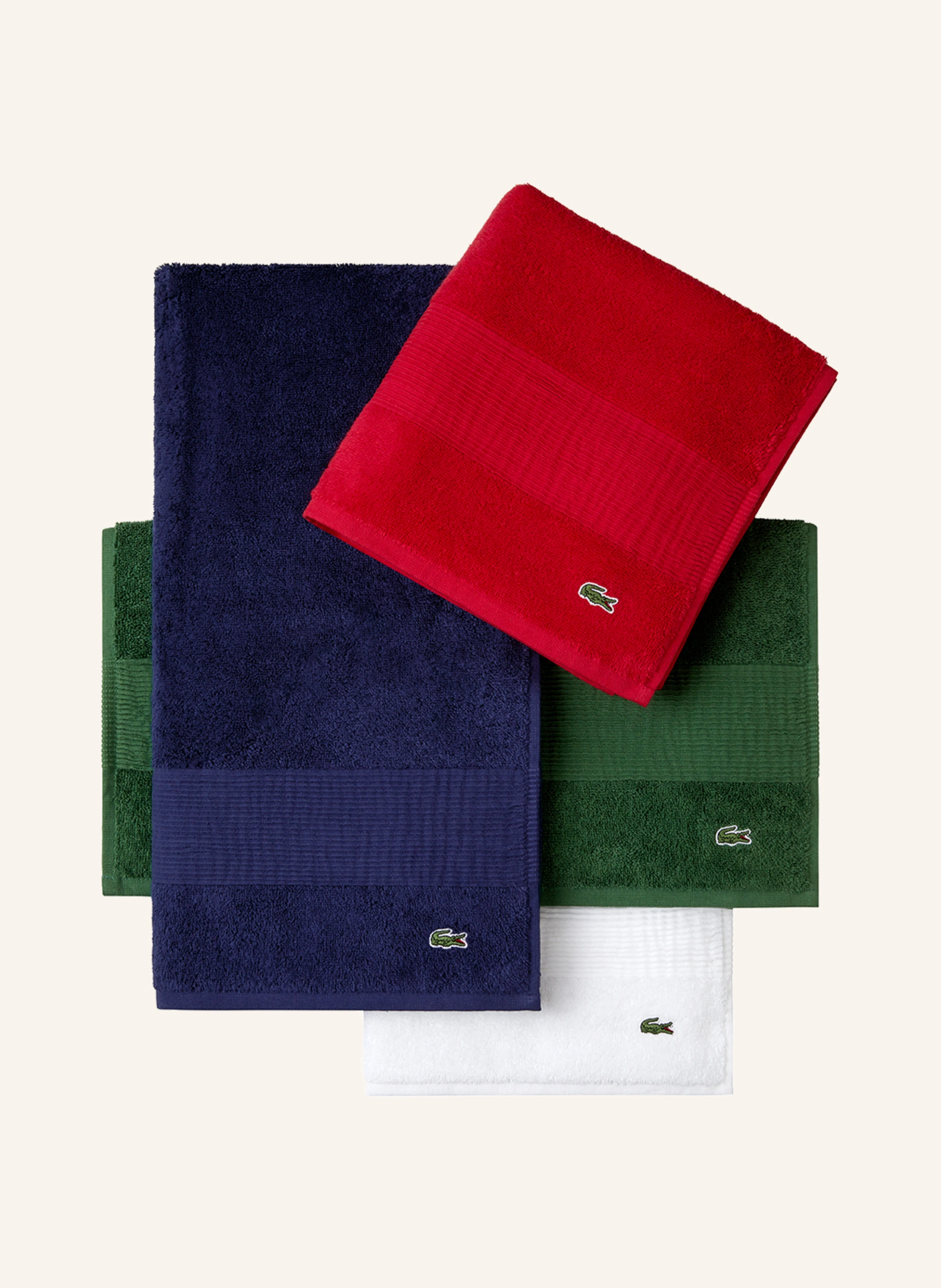 LACOSTE Gästehandtuch L LE CROCO (2TLG)