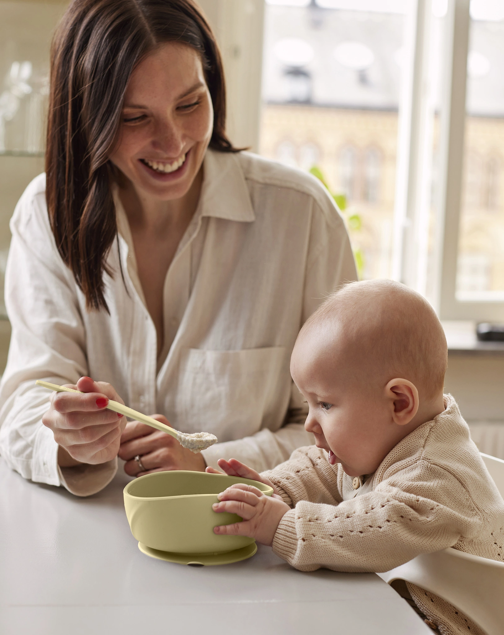 Silikon-Löffel EVERYDAY BABY - EAT & LEARN 2er Set in gelb