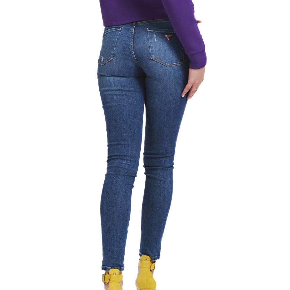 Guess Jean Ultra Skinny Bleu femme Guess Shed