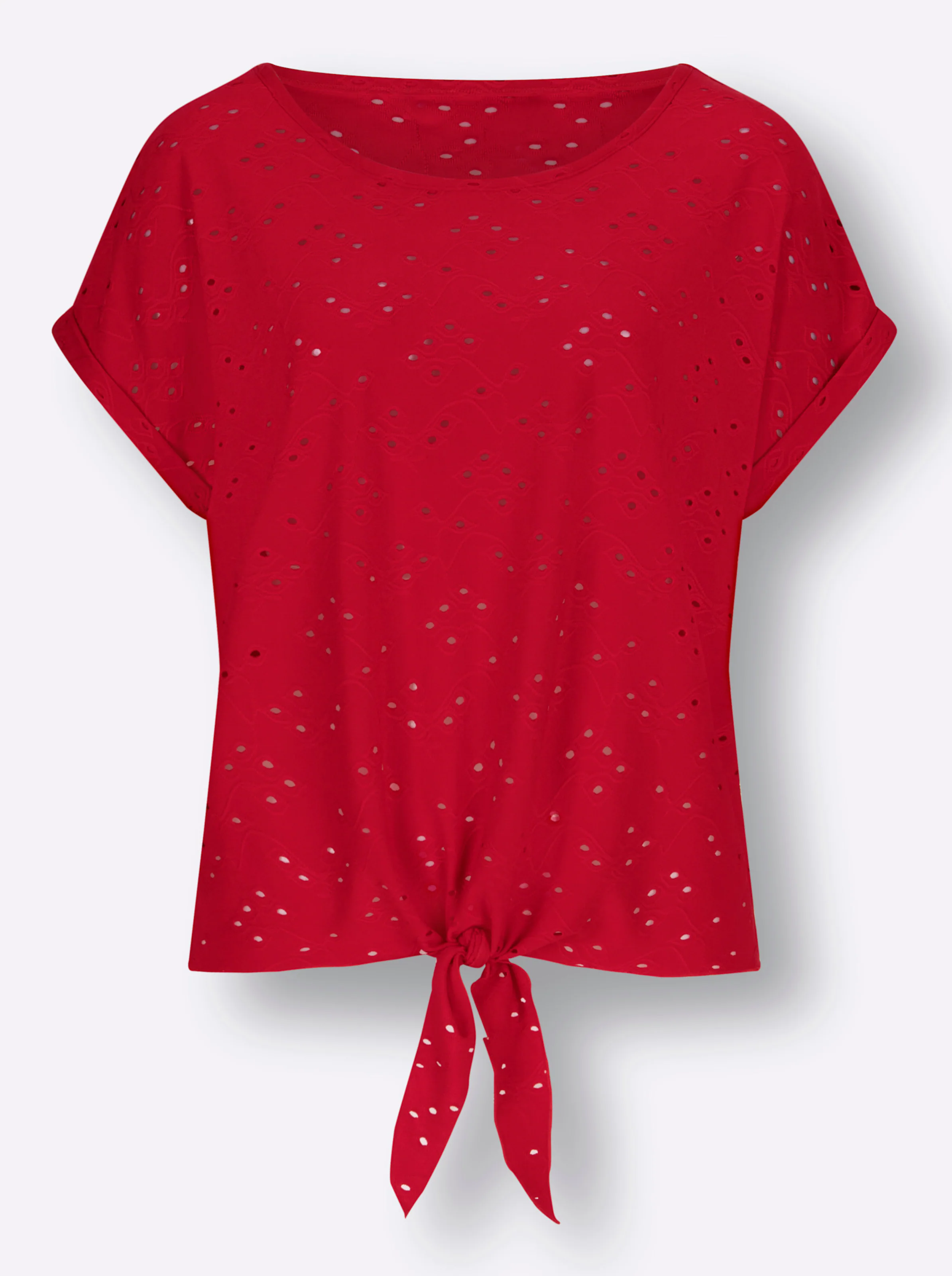 Rundhalsshirt in erdbeere
