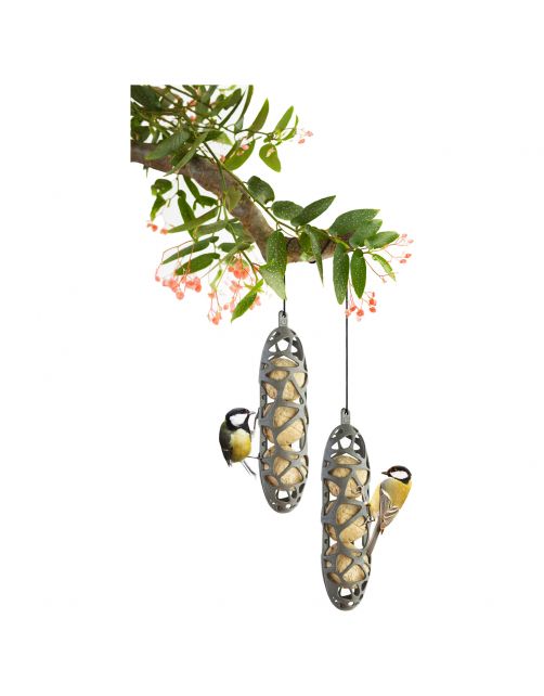 Singing Friend Sam  Feeder 100% Recycled - Voersilo - 6x6x24 cm Grijs