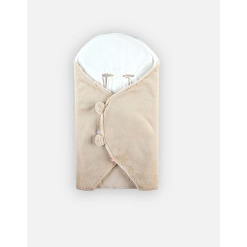 Couverture de promenade Ivoire longs poils Mix & Match - NOUKIE 'S