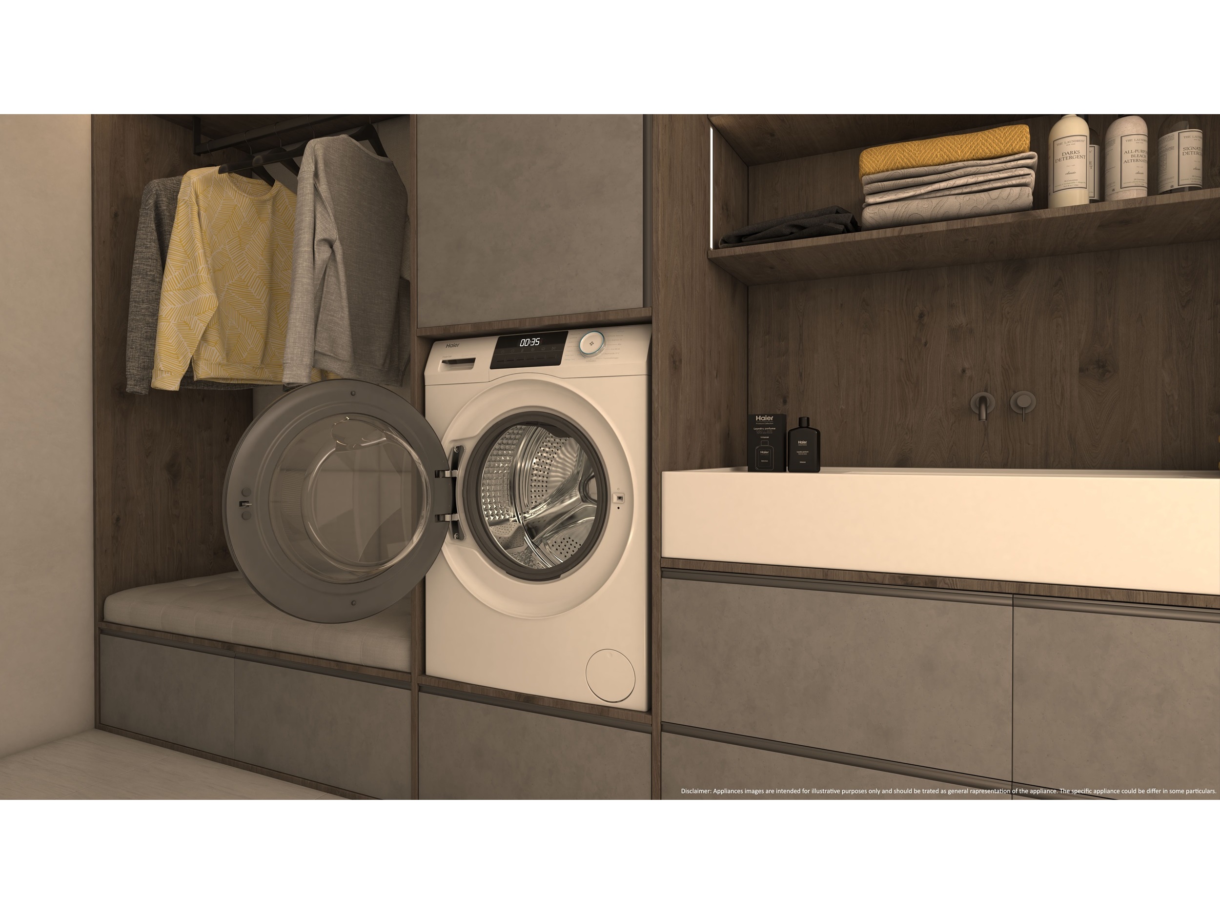 MÁQUINA LAVAR ROUPA HAIER HW100-BP14929A-S 10KG / A-20%