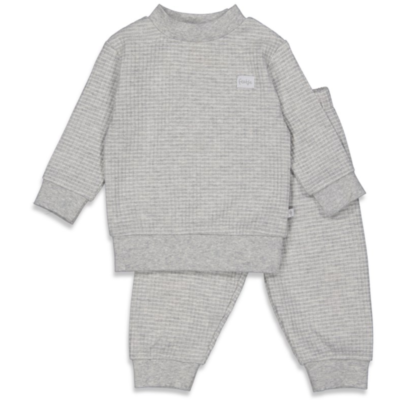 Feetje Wafel Pyjama Grijs melange