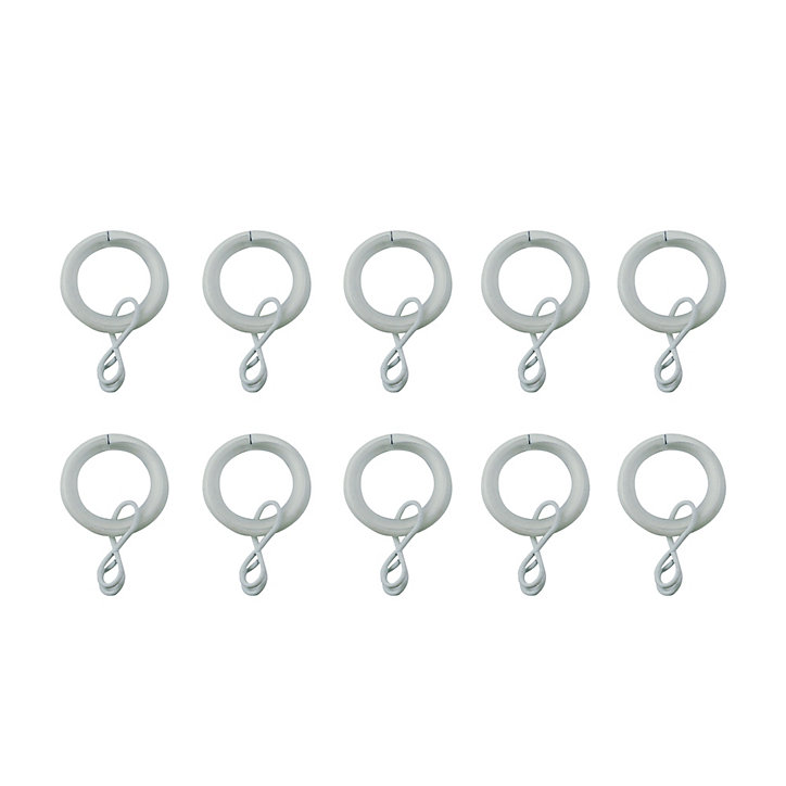 Ensemble d'anneaux GoodHome 10 mm blanc mat Nisis