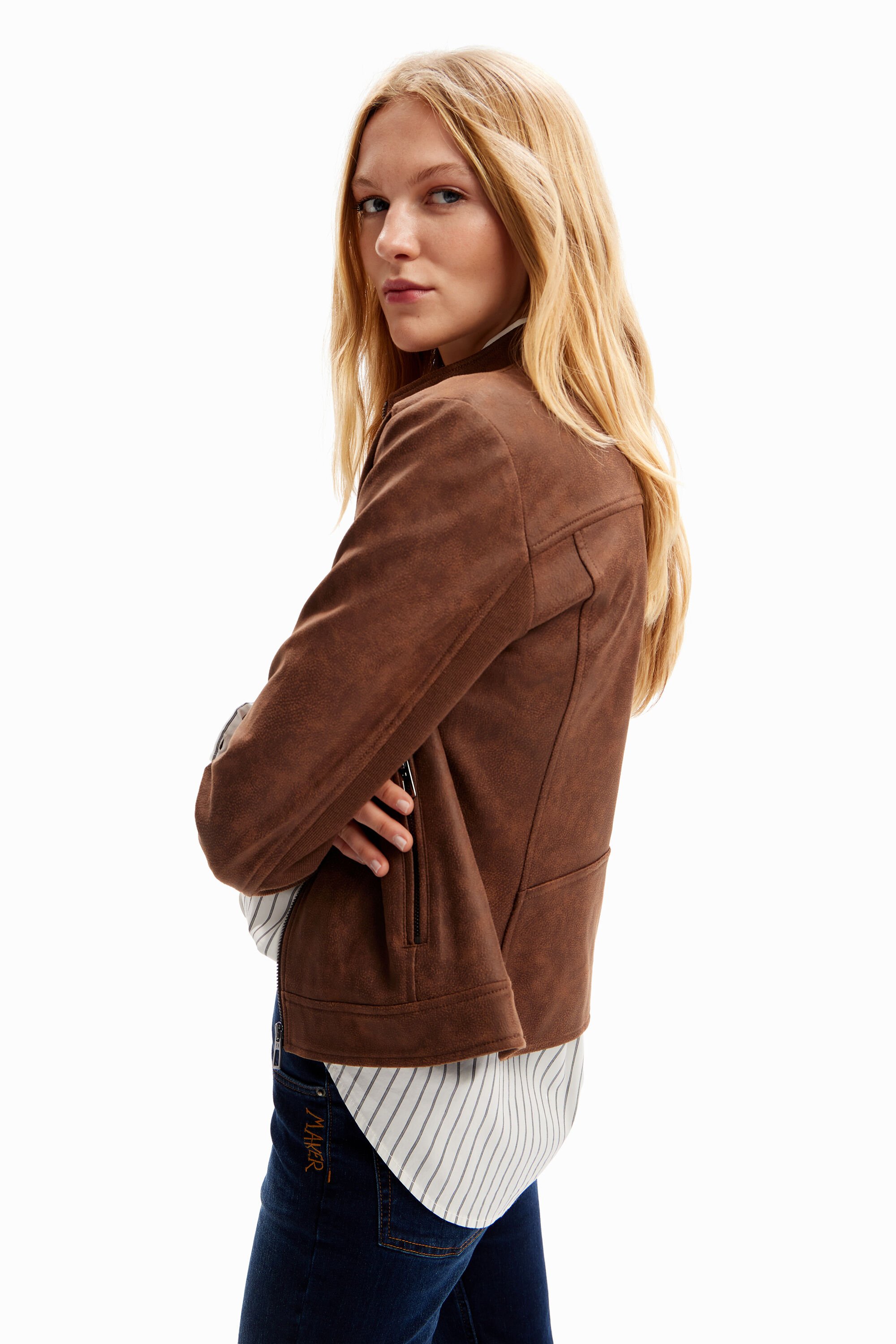 Veste motard ajustée