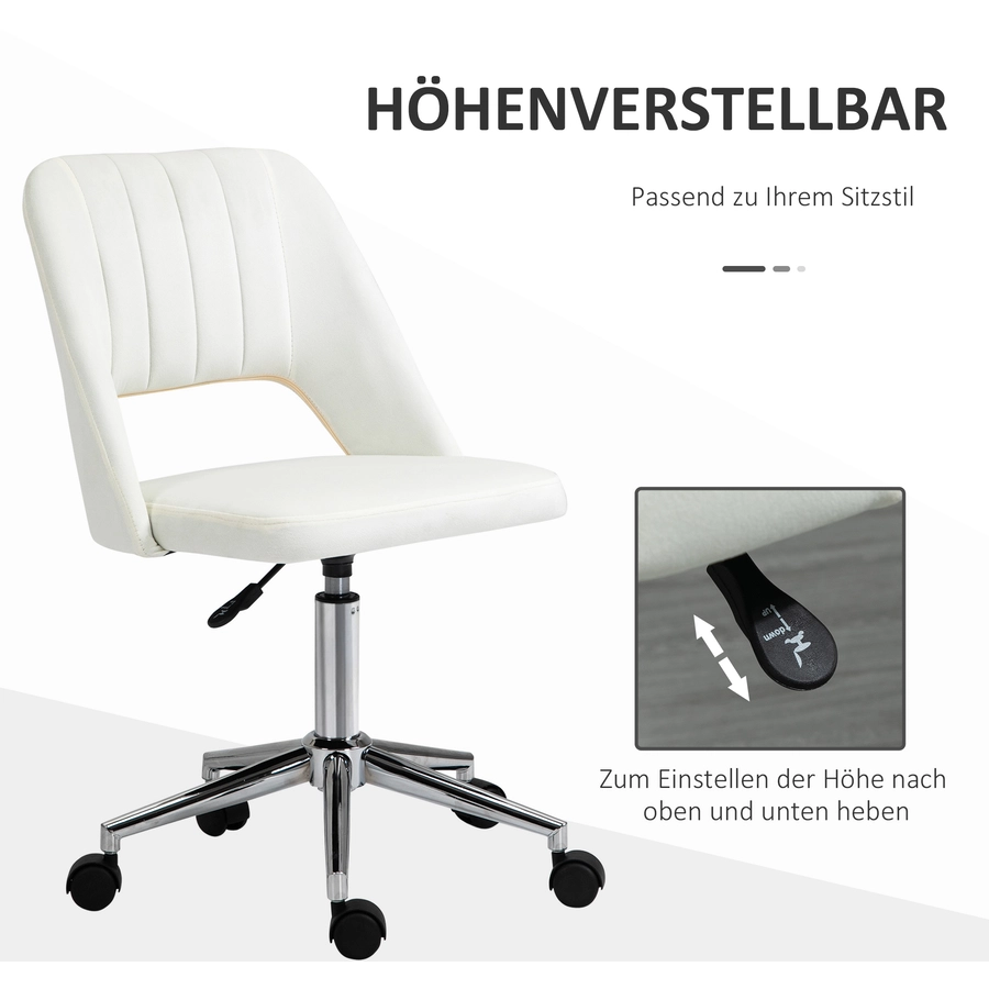 Vinsetto Bürostuhl ergonomisch geformt, high-end gaslift Beige