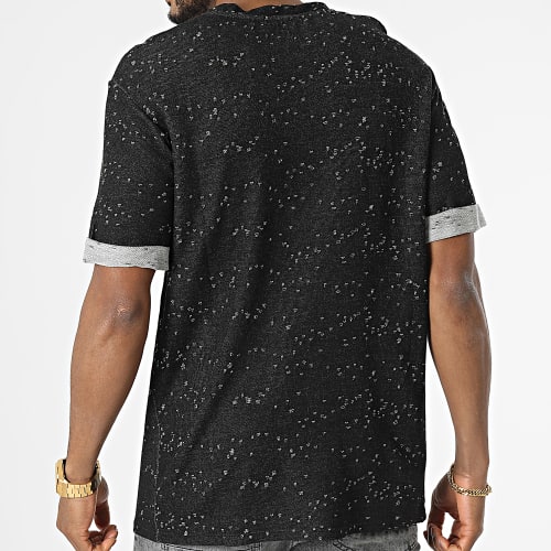 Tee Shirt Poche UY945 Noir Chiné