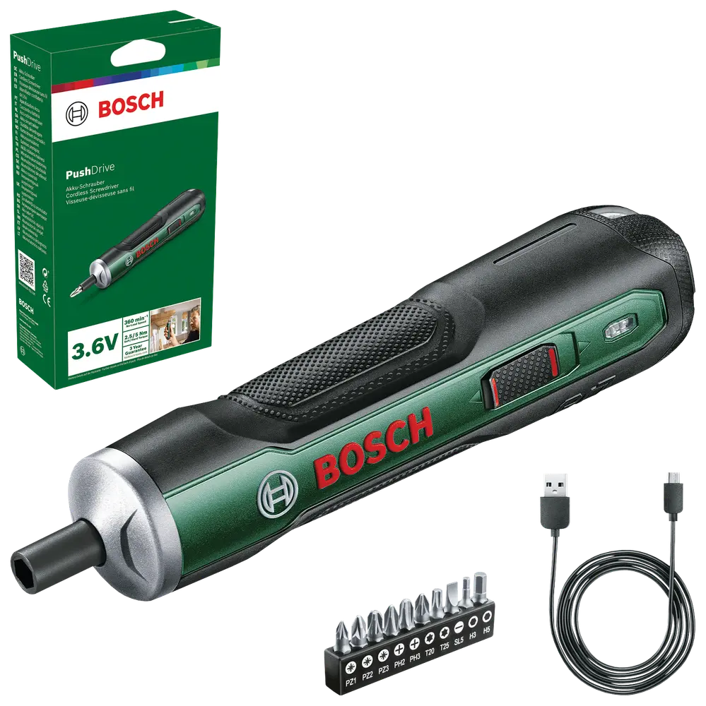Bosch Akku-skruemaskine PushDrive 3,6 V