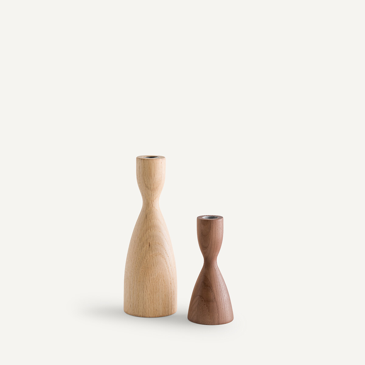 AM.PM<br>Conjunto de 2 castiçais de madeira, Skog