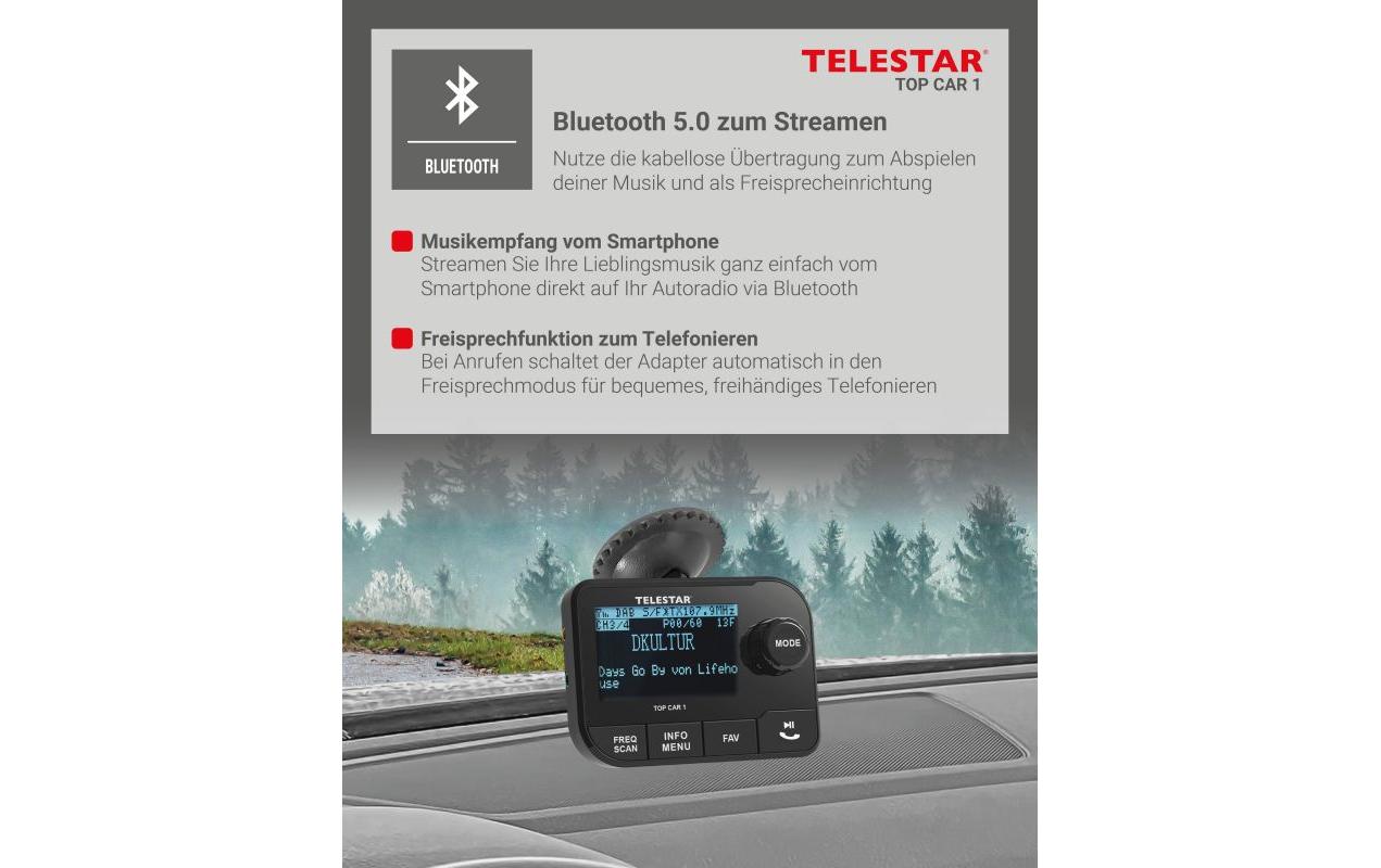 Adapter TOP CAR 1 SchwarzFahrzeugadapter mit DAB+ Tuner