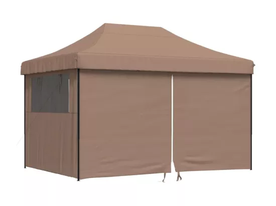 Tente de réception pliable escamotable avec 4 parois latérales
