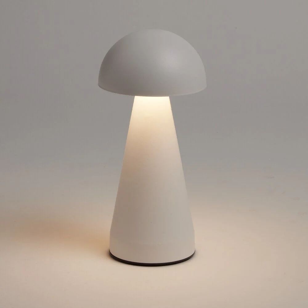 Lampe de table Roundi USB tactile blanche Ø9,5xH22,5cm