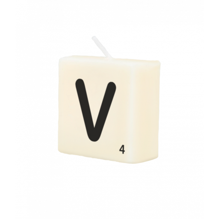 Letter Kaarsje V 4cm