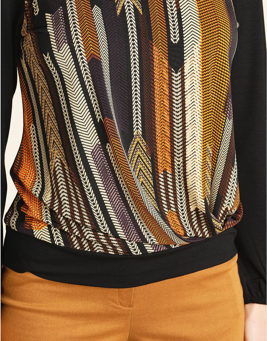 Top blousant camel