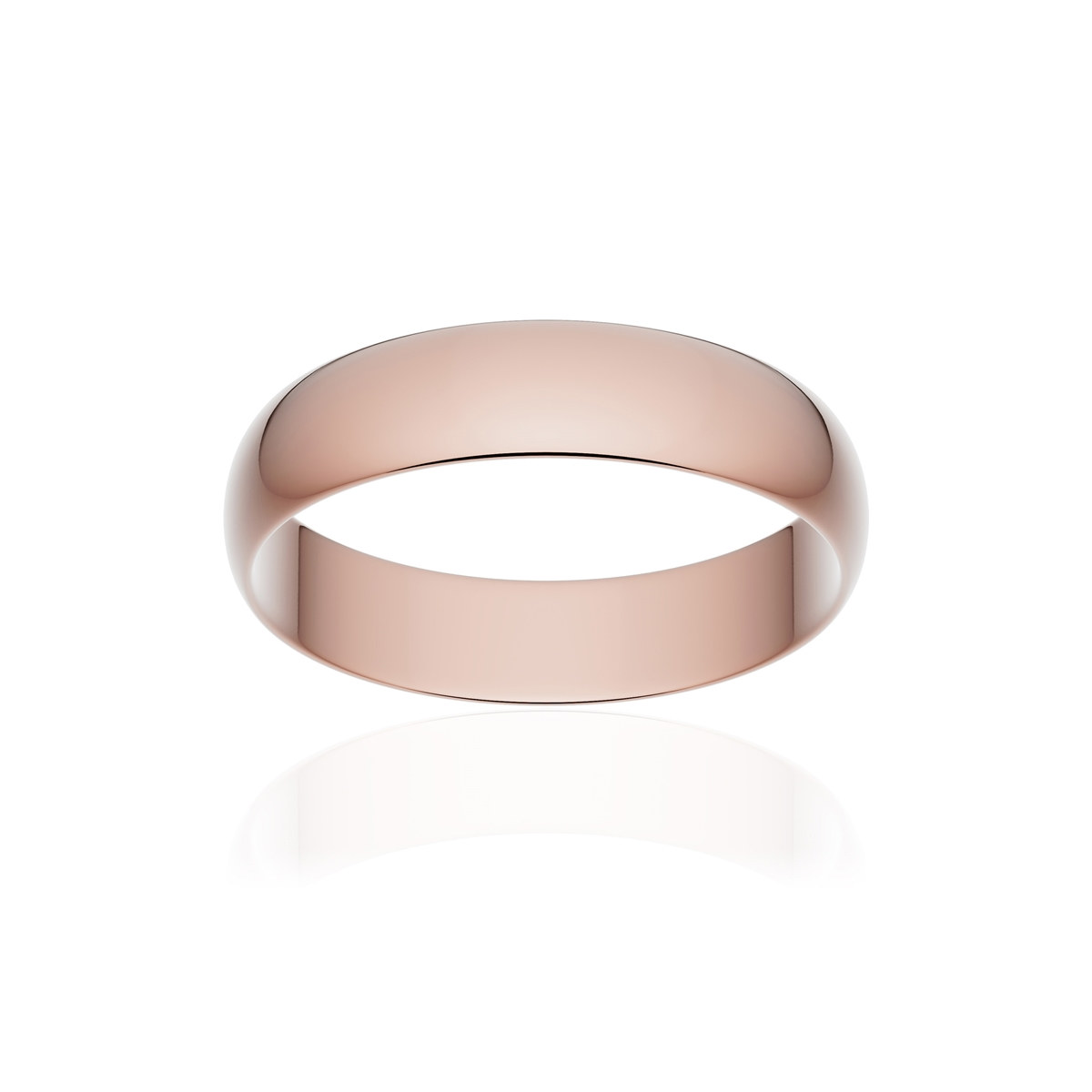 Alliance or 375 rose poli ruban 4,5mm