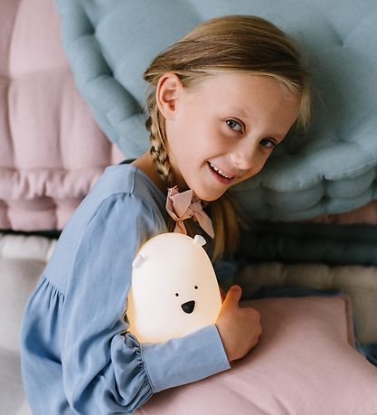 Rabbit & Friends Lampe - Stor Bj?rn m. Fjernbetjening - Blå