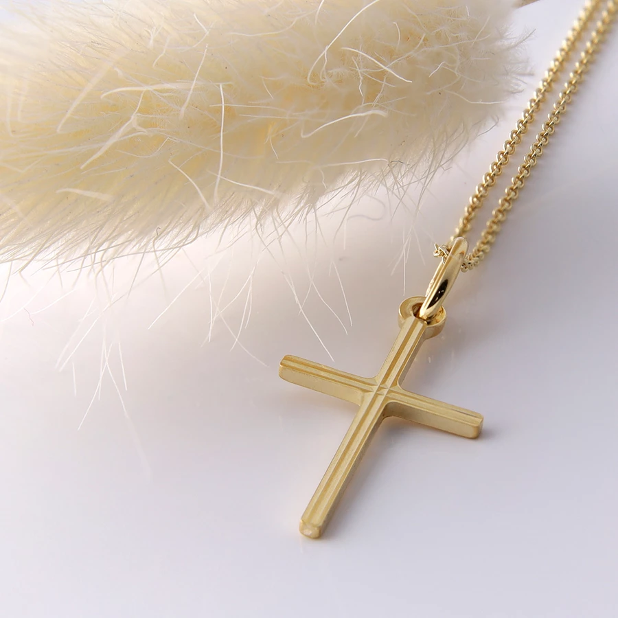 Acalee Kinder-Halskette mit Kreuz-Anhänger 333  8K Gold gold