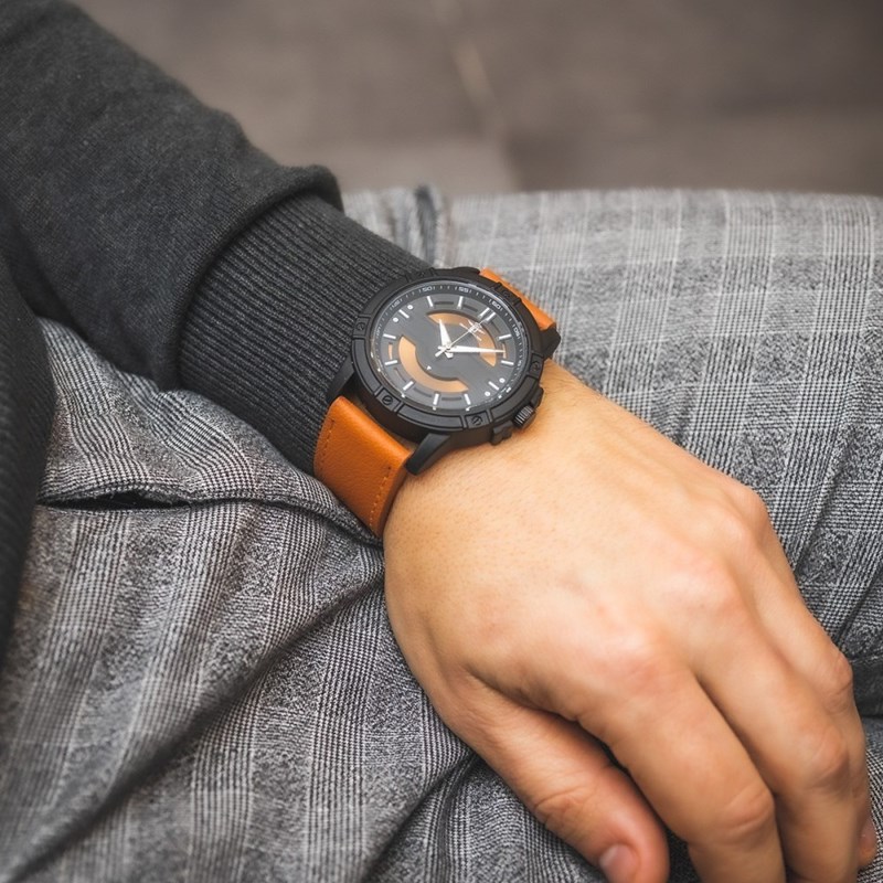 Montre Homme M. JOHN bracelet Cuir Marron