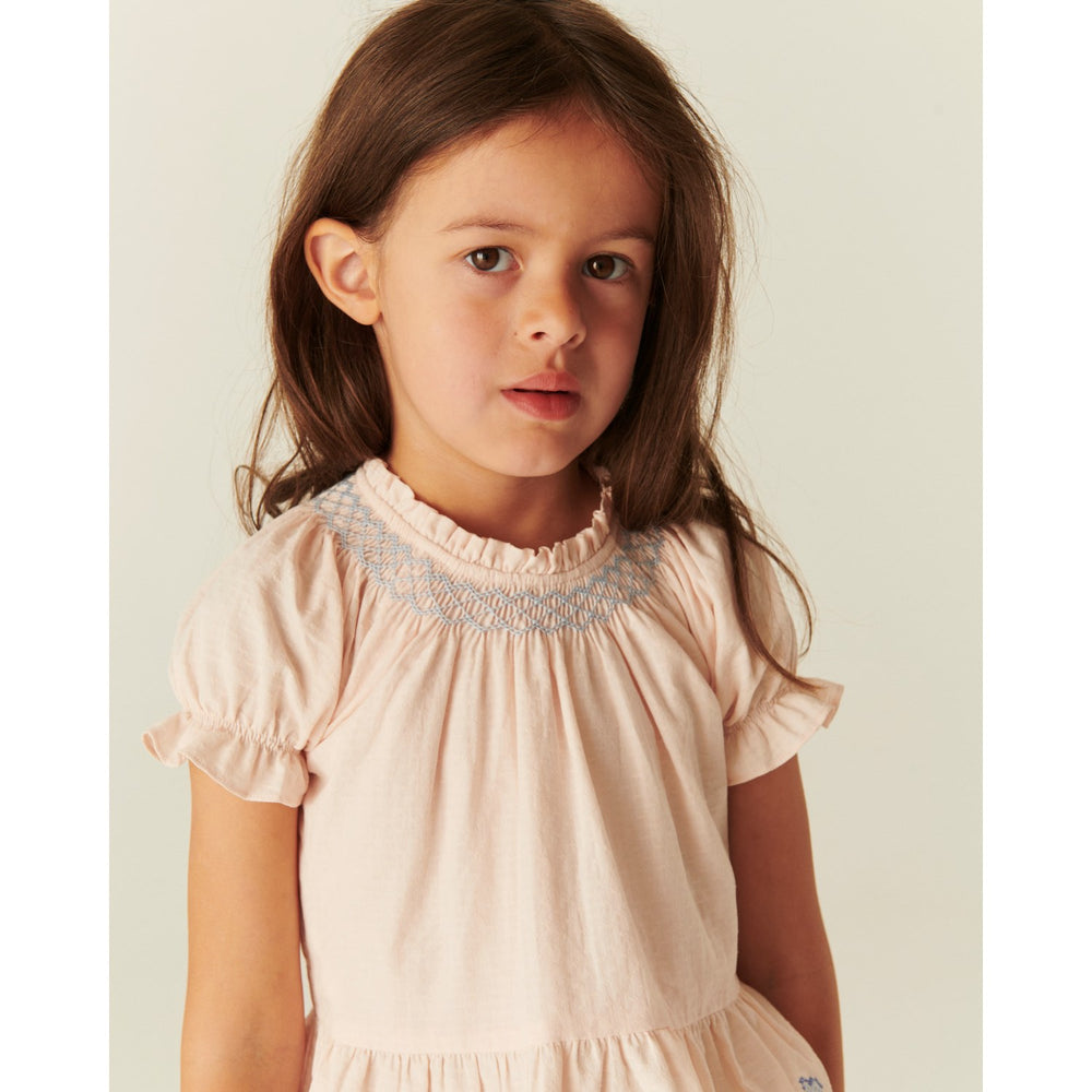 Køb COPENHAGEN COLORS Dusty Rose Comb. Bluse W. Smock W. Emb.