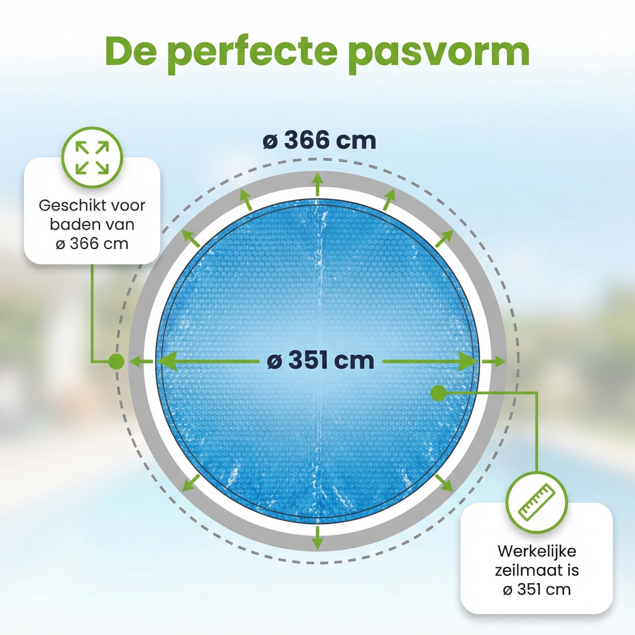 Ways d'luxe ø366 cm solarzeil