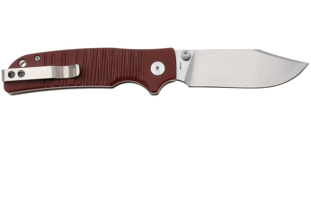 QSP Knife Kali QS159-A1 Stonewashed 14C28N Dark Red G10, zakmes, Keanu Alfaro design