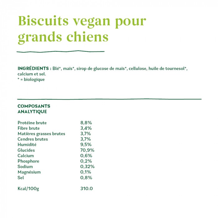 Yarrah biscuits bio végétarien pour grand chien
