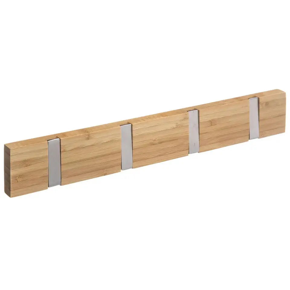 5Five Wandkapstok - lichtbruin - 4x ophanghaken - B40 cm
