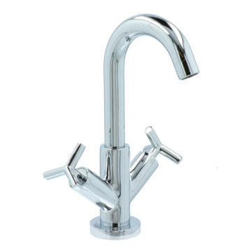Absolut wastafelkraan Post 2-knops Chroom