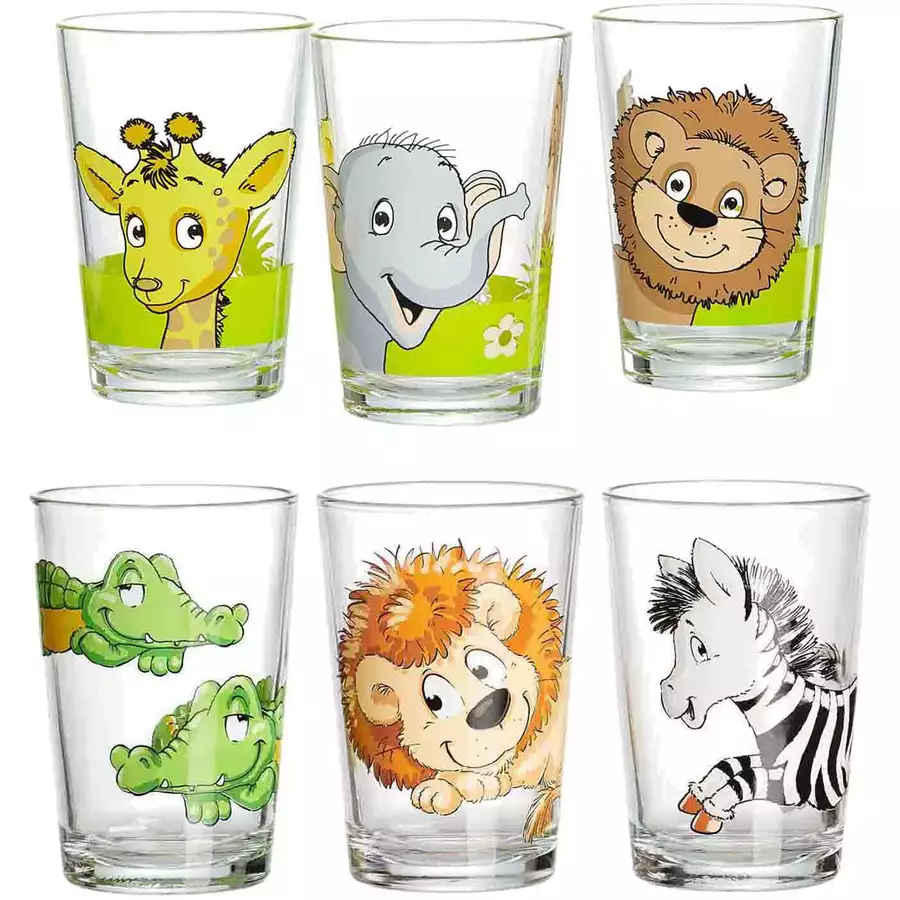 Ritzenhoff & Breker GmbH & Co. KG Kindergläser Dschungeltiere Happy Zoo 205 ml 6er Set bunt