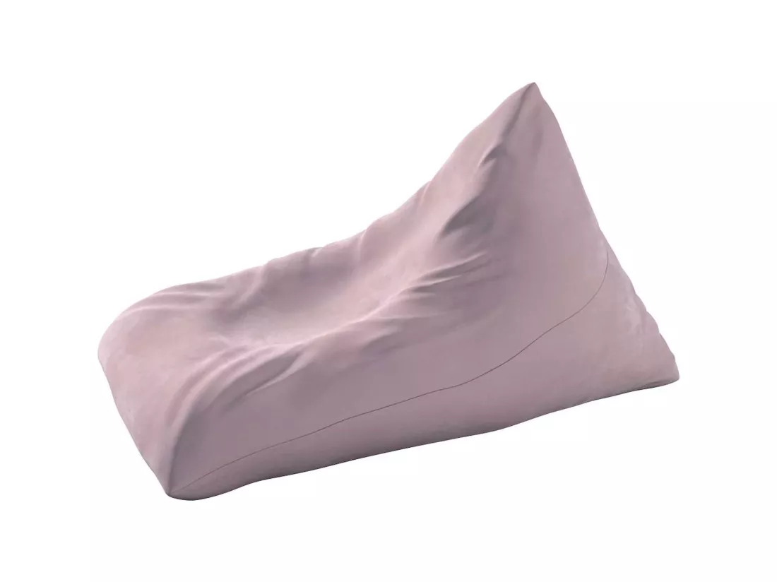 Pouf poire allongée en velours