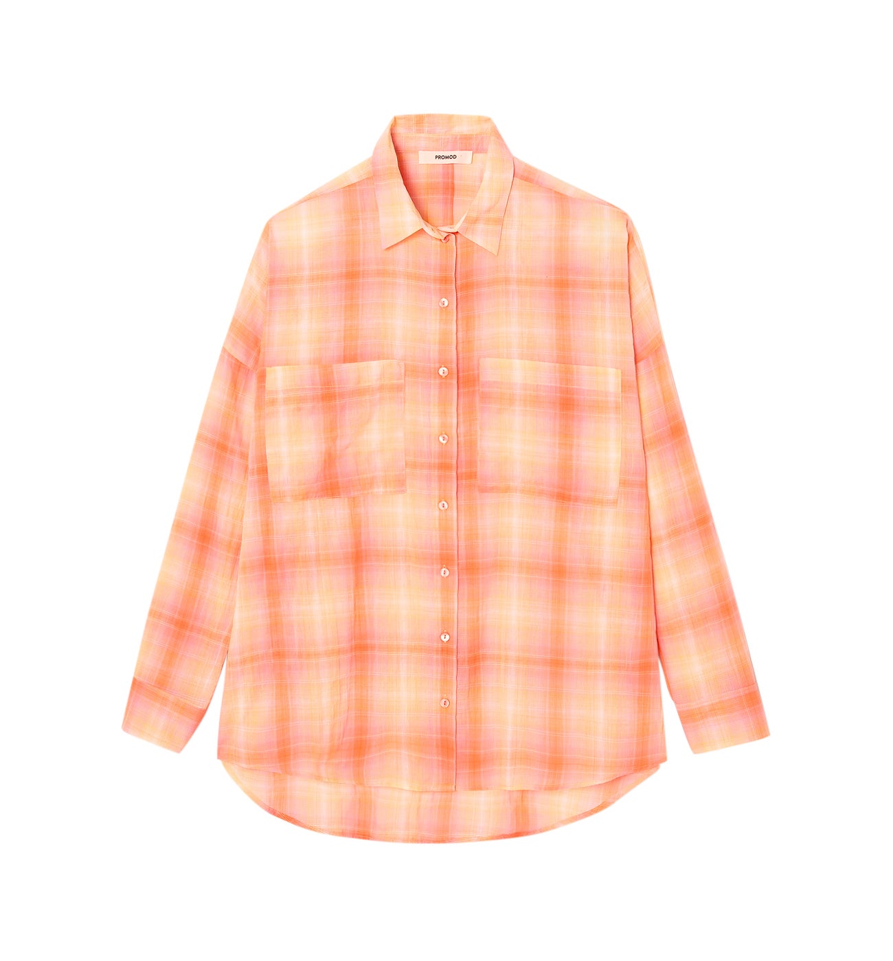 Maxi-chemise à carreaux Femme - Carreaux multicolores